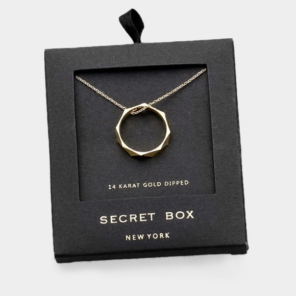 14K Gold Dipped Ring Necklace - Picture 1 of 2